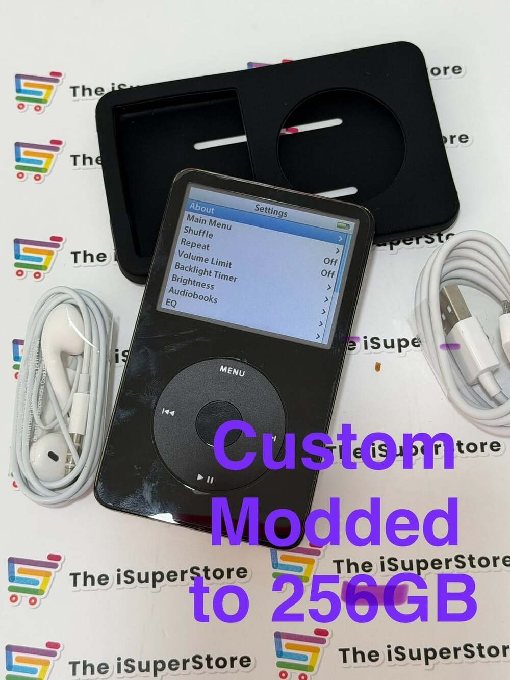 Custom Modded Apple iPod 5th Gen 256GB Black 1 YR warranty